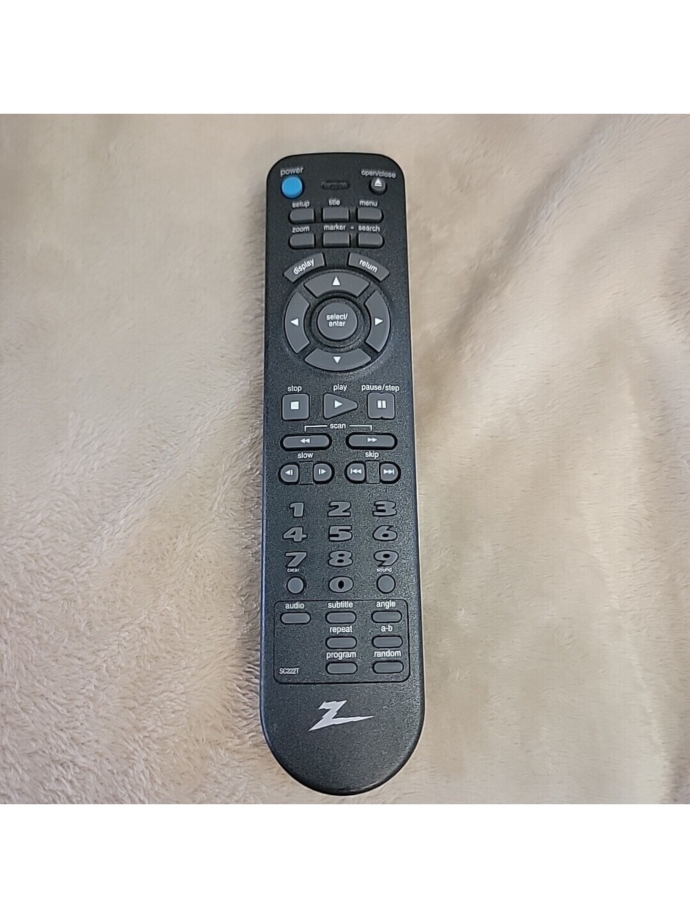 ZENITH SC222T DVD REMOTE CONTROL ORIGINAL DVC2200, DVC2200C Tested OEM